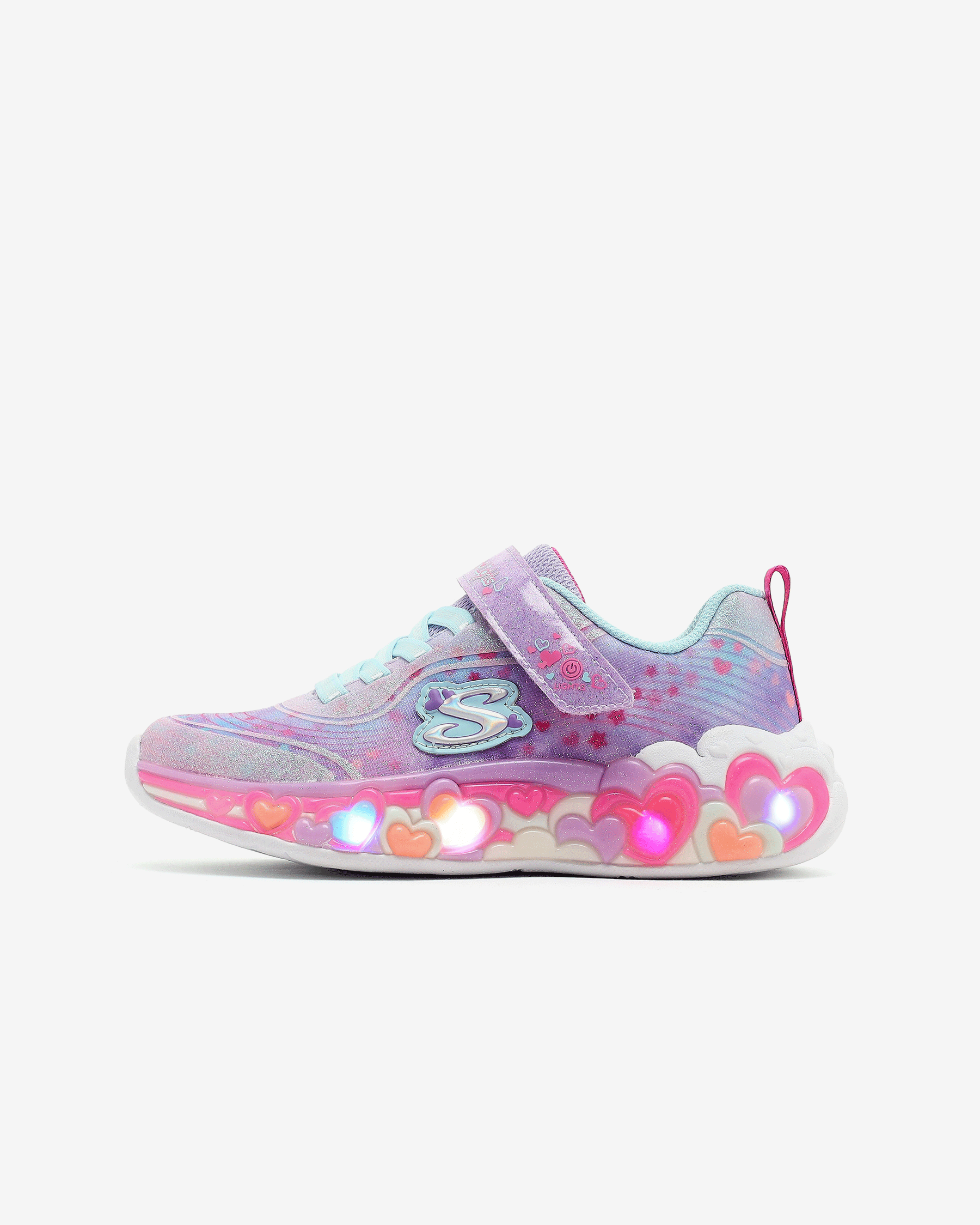 Skechers Eternal Heart Lights Büyük Kız Çocuk Mor Işıklı Spor